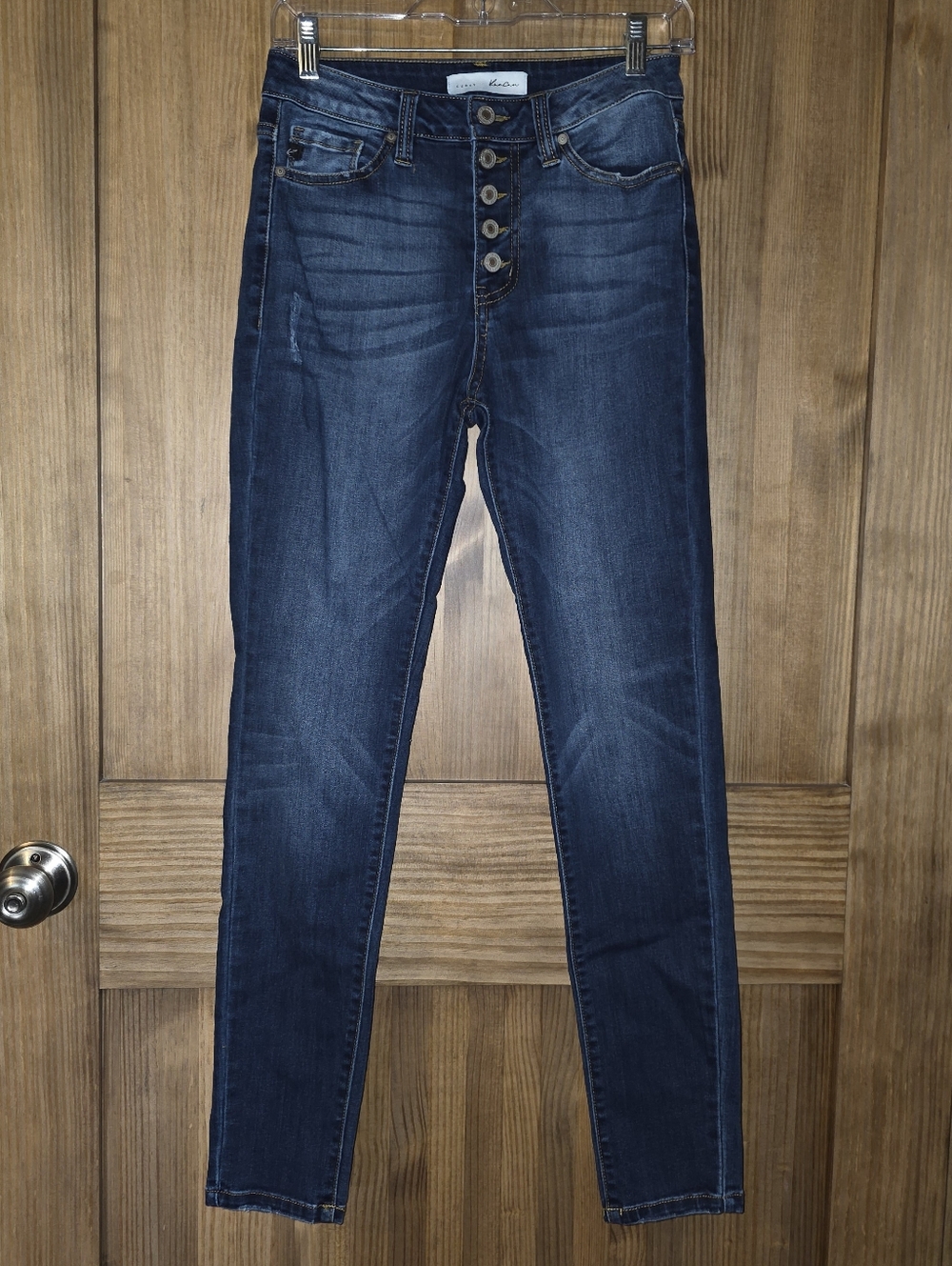 KanCan High-Rise Dark Blue Button-Fly Women’s Jeans